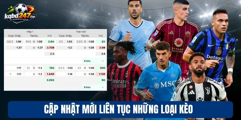 Cập nhật mới liên tục những loại kèo 