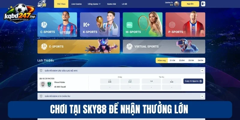 Chơi tại Sky88 để nhận thưởng lớn