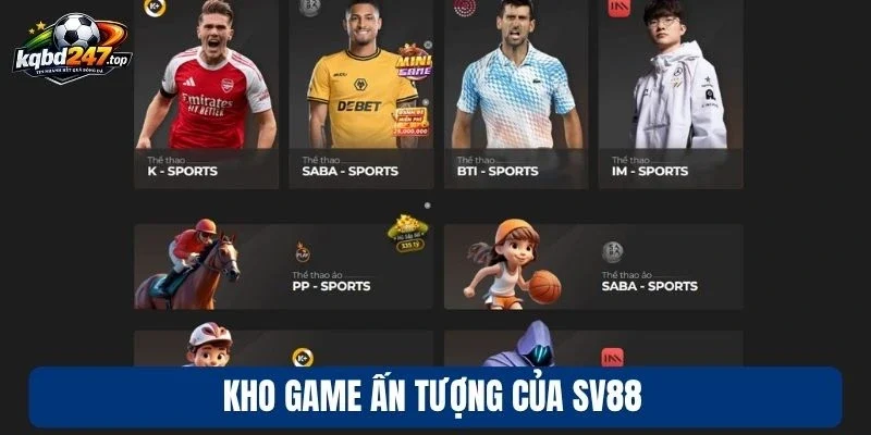 Kho game ấn tượng của SV88