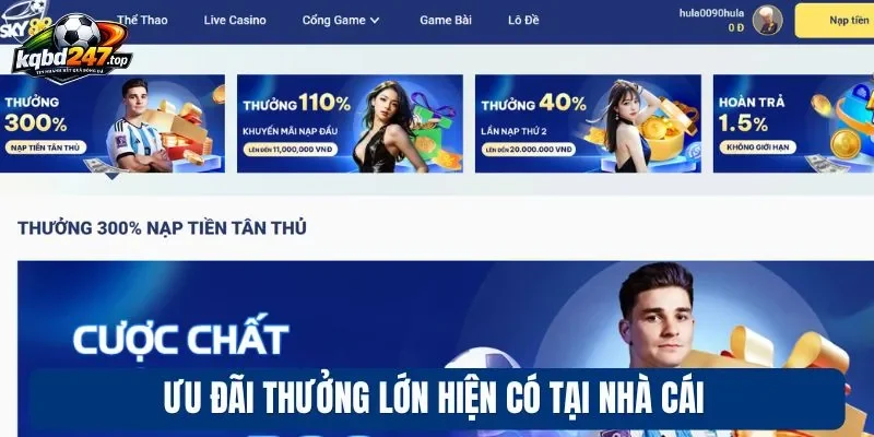 Sky88 - Sân Chơi Cá Cược Update Kèo Ngon Nhất Thị Trường 3 Ưu đãi thưởng lớn hiện có tại nhà cái