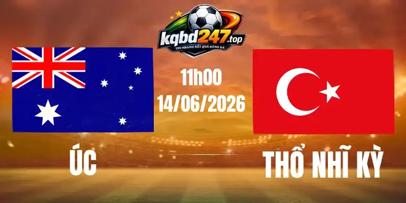 Kèo Nhà Cái Úc Vs Thổ Nhĩ Kỳ - Bảng D World Cup 11h00 14/06/2026