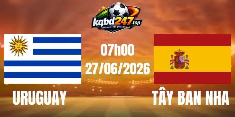 Kèo Nhà Cái Uruguay Vs Tây Ban Nha - Bảng H World Cup 07h00 27/06/2026