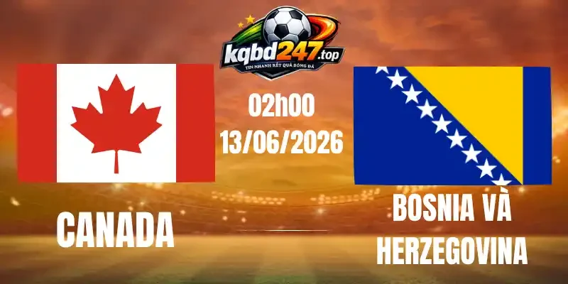 Tỷ Lệ Kèo Canada Vs Bosnia và Herzegovina - Bảng B World Cup 02h00 13/06/2026