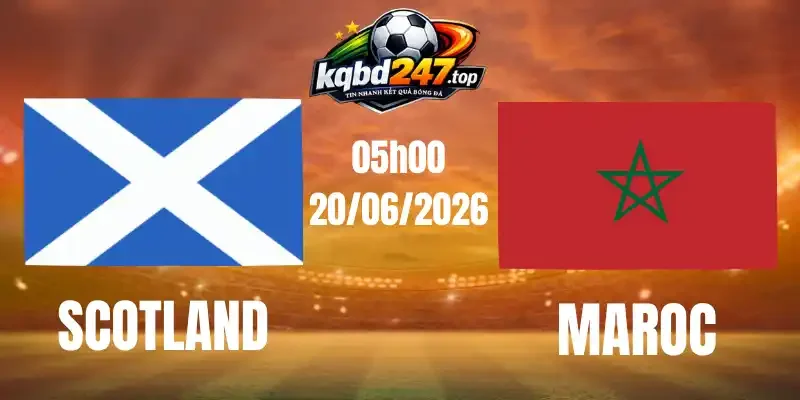 Tỷ Lệ Kèo Scotland Vs Maroc - Bảng C World Cup 05h00 20/06/2026