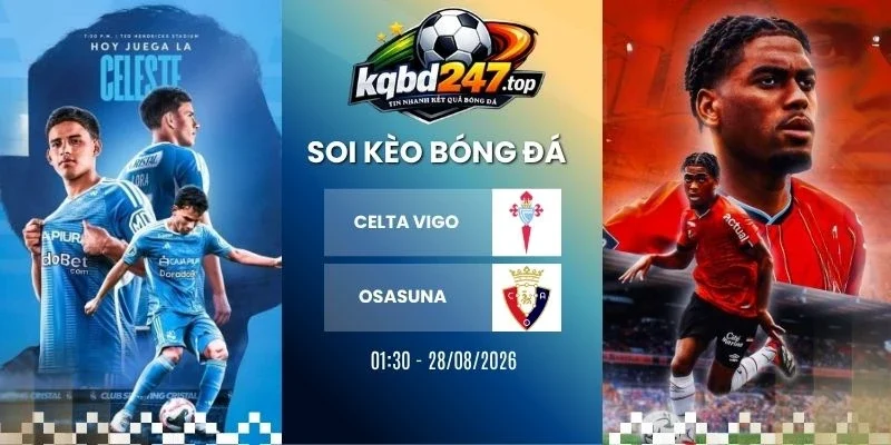 Soi kèo Celta Vigo vs Osasuna - La Liga, 28/8/2026