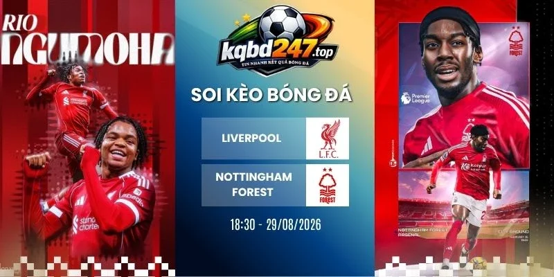 Tỷ lệ kèo Liverpool vs Nottingham Forest - NHA, 29/08/2026