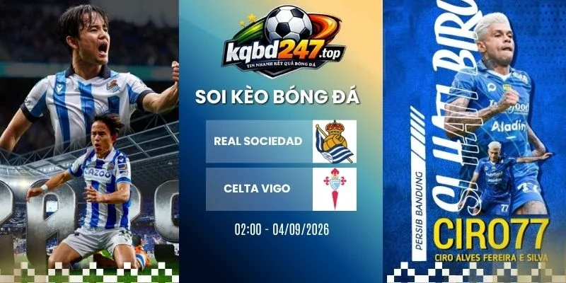 Soi kèo Real Sociedad vs Celta Vigo - La Liga, 04/09/2026